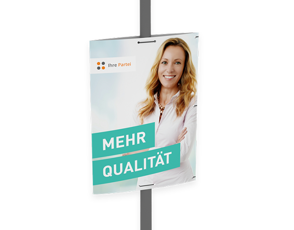 Gezeigt werden die fertigen Hohlkammerplakate von viaprinto. Sie werden online gedruckt und an Empfänger verschickt.