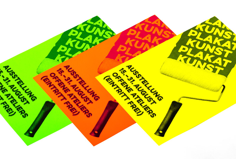 Plakate im Neon-Druck