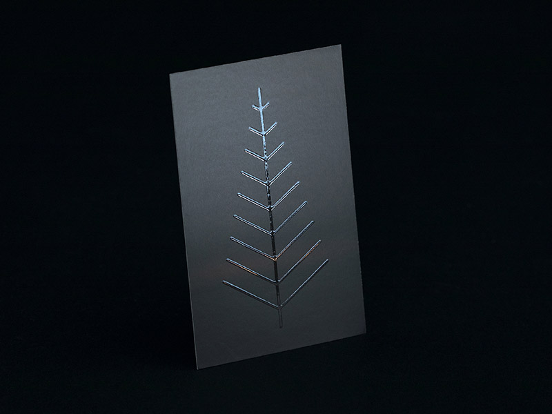 Eine Visitenkarte mit partiellem Relief-Lack